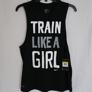 W Nike Dri-Fit “Train Like a Girl” Tee Sz S